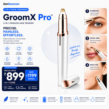 GroomX Pro™ — 2 in 1 Painless Hair Trimmer