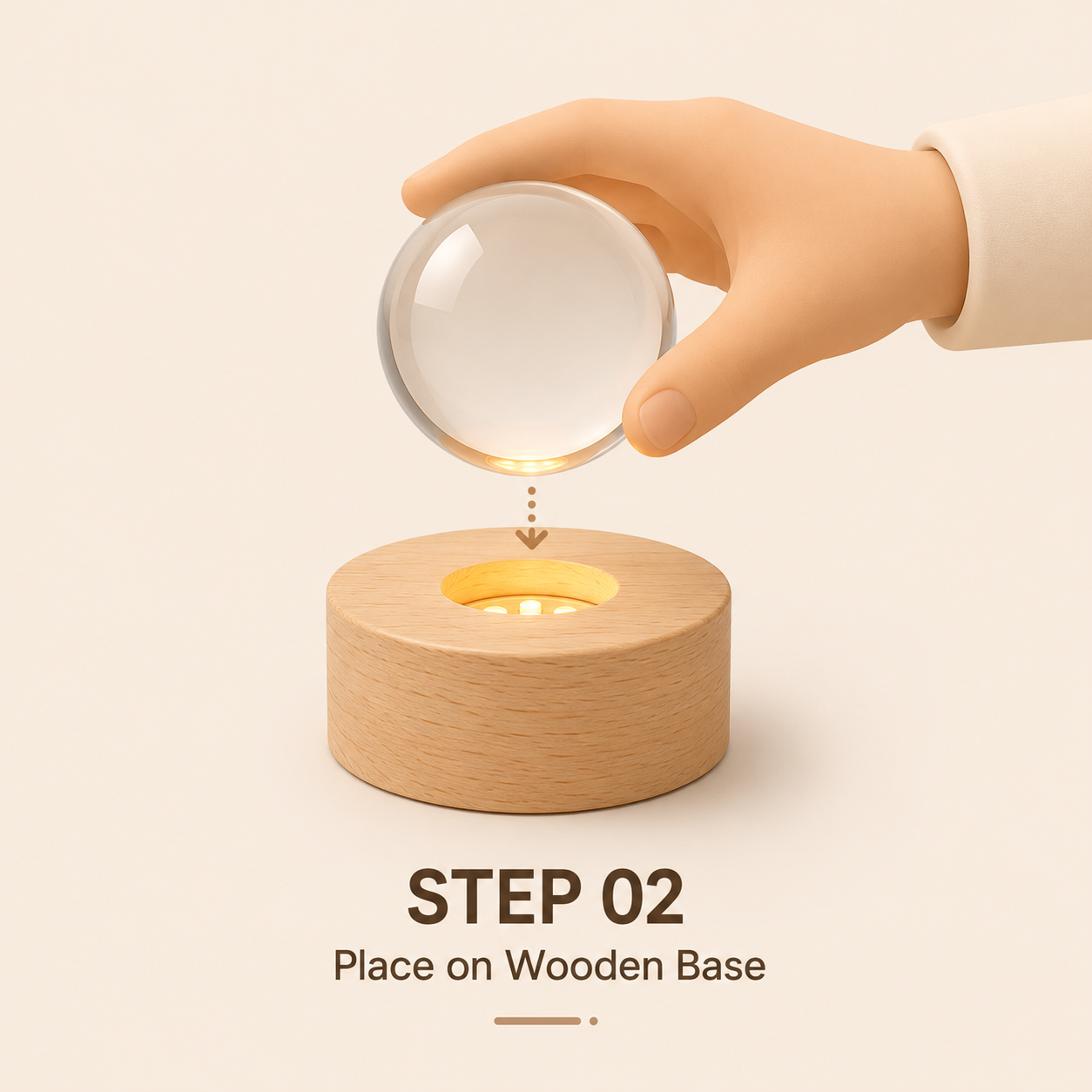 Place on Wooden Base